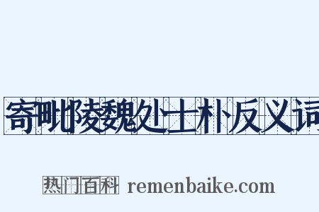 寄毗陵魏处士朴反义词是什么意思的图片